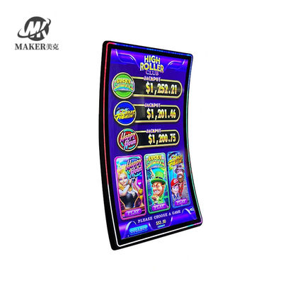 Curved Slot Machine Touch Screen LCD Monitor 32 Inch With Lights