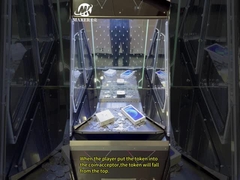 Новый дизайн однопользовательская монета толкательная машина закаливающее стекло аркадная монета толкательная машина